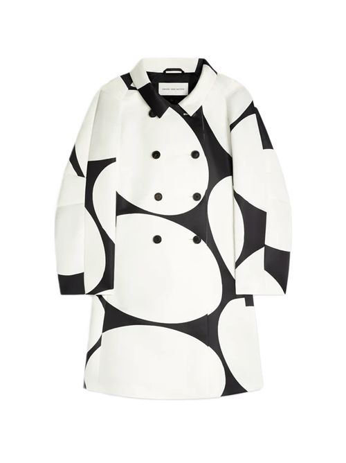 Dries Van Noten ripa3099 Cappotto stampato a trapezio DRIES VAN NOTEN | 261-010267-3099900 BLACK